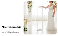 Extendable Iron Art Display Rack Sturdy Construction Wedding Centerpiece Stand Long-Lasting Geometric Metal Frame Stand Elegant Design for Couples, Party, Exhibition