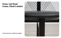 Danish Design Harp rear Chair Wabi-Sabi Aesthetic Wooden Frame Armchair Padded Seat Seating Furniture Curved rearrest for Interior Designers, Hospitality Business Owners, Dining Room, Guesthouse, Restaurant, Kitchen