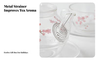 Borosilicate Glass Tea Set Heat Resistant Stackable Tidy for Apartment