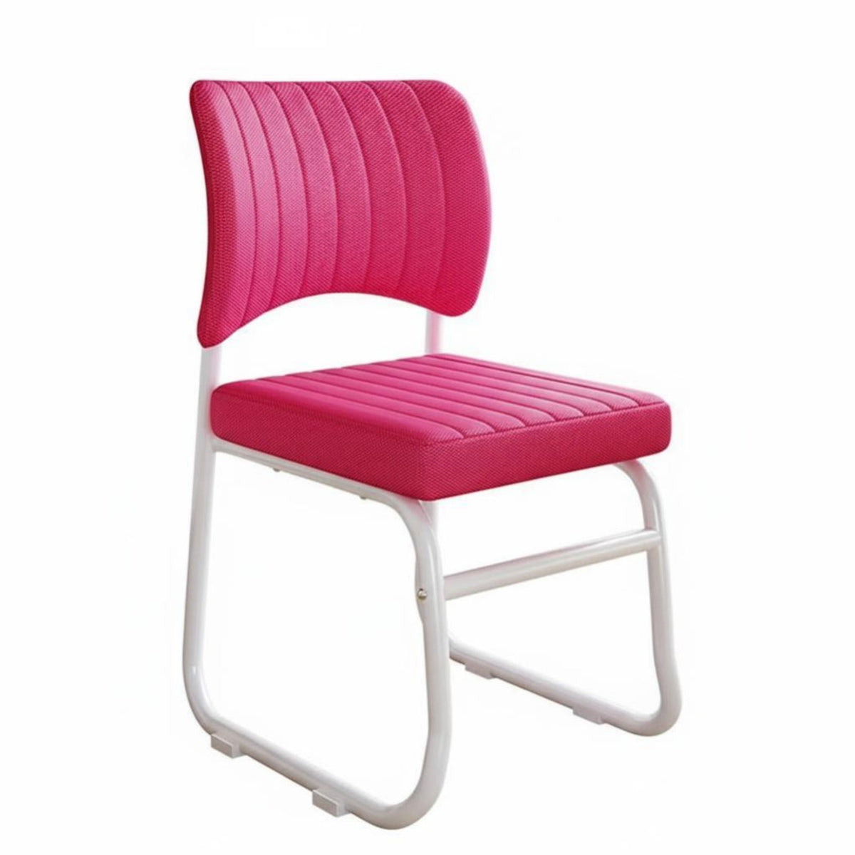 Comfortable Padding Ribbed Sled Base Chair Ergonomic Backrest Conference Seat Sturdy Frame Office Furniture Stackable Design for Students, Meeting Attendees, Patients, Game Room, Reception Area, Lobby