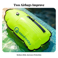 Transparent Handle Shaped Rescue Buoy Two-Chamber Buoy with Phone Pocket