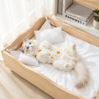 Neuter Suit for Cats, Short Sleeve Polyester Post Surgery Suit for Cats with Fasteners