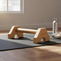 Stable Support Wood Pushup Handles Sturdy Wooden Push-up Grips Long-Lasting Wooden Parallettes Non-Slip Base for Home Gym, Gymnastics Training