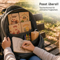 Mini Kraft Paper Notebook with Cute Cartoon Cover, Portable Pocket Diary for Notes and Journaling