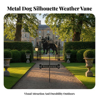 Lantern Holder Dog Weathervane Stake Weather Resistant Dog Outline Garden Stake Waterproof Creature Outline Lawn Ornament Easy to Install for Patio, Front Porch