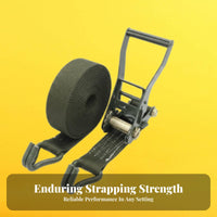 Thickened Ratchet Strap Wear-Resistant Ratchet Tightener Strap Easy To Use for Truck Drivers, Movers, Moving, Warehouses, Roof Rack Securing