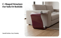 Movable C-Shaped End Table Light Luxury Design C Shaped End Table Creative Shape Household Furniture Space Saving for Apartment Dwellers, Homeowners, Students, Living Room, Small Areas, Bedroom, Office