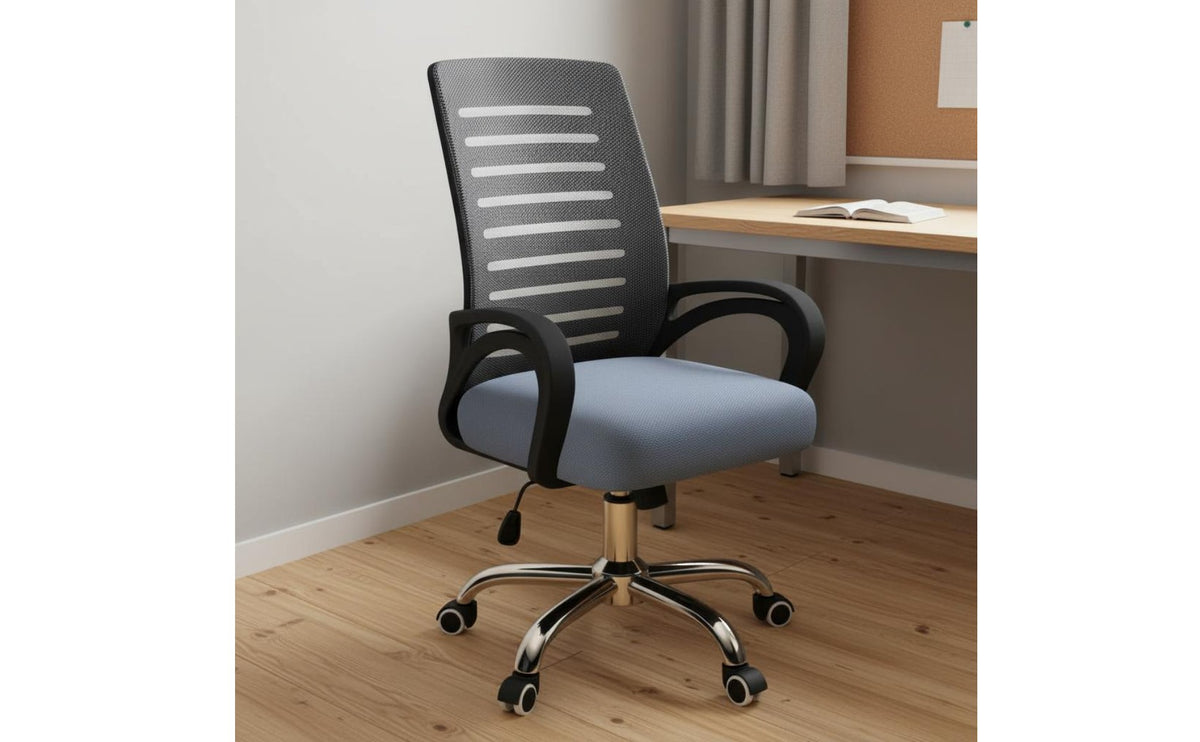 Support Adjustable Height Computer Chair High-Density Foam Cushion Mesh Back Swivel Chair Heavy-Duty Base Reclining Function for Students, Dorm Room