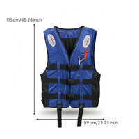 Adjustable Life Vest with Buckles Padded Buoyancy Vest with Straps Sleeveless Quick-Dry for Boaters, Fishing