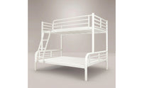 Space-Saving Metal Bunk Bed Steel Bunk Bed with Ladder Long-Lasting Furniture Sturdy for Teens, Students
