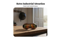 Retro Motorcycle Goggles Windproof Vintage Aviator Goggles Vintage Airman Helmet Visual Organs Wear Particulate Proof Riding