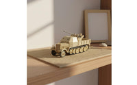 1:72 Scale Half-Track Model Highly Detailed WW2 Vehicle Model 1/72 Scale Vehicle Kit Rotatable Turret for Collectors