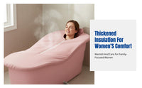 Adult Bathtub, Thickened Full Body Soaking Tub with Lid, Plastic Insulated Bath Basin, Easy Assembly for Home Use