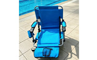 Stadium Chair with Back Support Storage Pocket Portable Stadium Chair Armrests Outdoor Seating for Pool