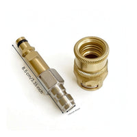 2 Pieces 1/4-Inch Quick-Connect Adapter Brass Pressure Washer Adapter with Male and Female Fittings