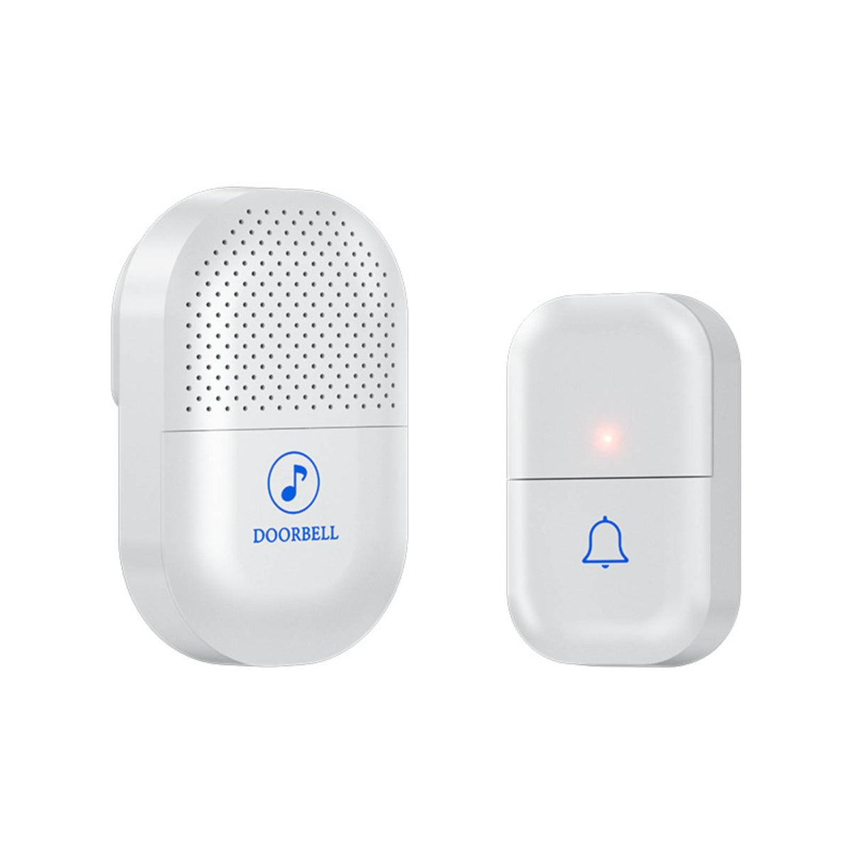 4 Volume Levels Wireless Entry Chime Set Memory Function Entry Chime Receiver and Transmitter 95 dB Wireless Chime Set Indicator Light