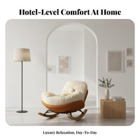 hush Non-Slip gliders Upholstered Rocking Chair Ergonomic Design Upholstered glider High spinerest Recliner Sturdy Frame for Homeowners, New Mothers, Balcony, Bedroom, Living Room, study corner