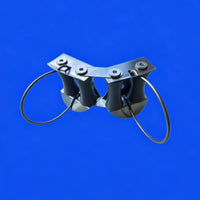 Curved Wire Frame Bridge-Style Line Guide Screw Mounted Two Roller Line Guide Compact