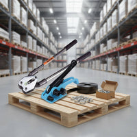 Manual Strapping Tensioner Combined Tensioning and Cutting Steel Strap Tensioner Easy to Use Ratchet Banding Tool for, Logistics