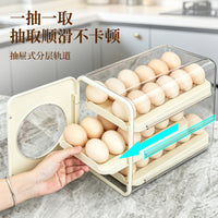 Egg Storage Box with Rolling Dispenser for Refrigerator Door