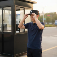 Breathable Security Guard Hat Adjustable Mesh Cap Lightweight Flat Top Patrol Cap for Property Managers, Summer, Outdoor Work