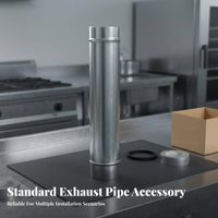Heat Resistant Stainless Steel Exhaust Pipe Long-Lasting Metal Heater Pipe Easy to Install for DIY Enthusiasts, HVAC Technicians