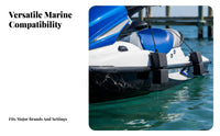 2 Pieces Defensive Black Boat Bumper No Roll Design Padded Boat Bumper Dock Protection Marine Gear Non Marking