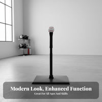 Anti-Slip Base Baseball Batting Tee Flexible 180° Top Rubber Batting Practice Tee Easy Setup for Beginners, Adults, Outdoor Use