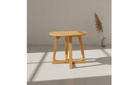 Solid Wood Round Coffee Table Minimalist Wooden Coffee Table Simple Furniture Sturdy for Living Room, Small Apartment