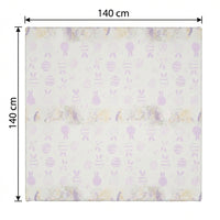 Easter Tablecloth Festive Pattern Easter Bunny Table Cloth Easy to Clean Hare Motif Table Cover for Event Organizer S, Parents, Kitchen