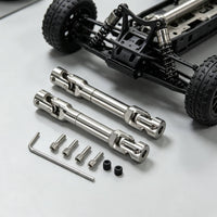 3 Pieces Driveshaft with Universal Joint Metal Universal Drive Shaft Heavy Heavy-Duty Driveshaft Shaft with Screws for RC Hobbyists