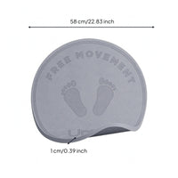 Embossed Jump Rope Mat Wave Pattern Round Exercise Mat Footprint Graphics Jumping Rope Pad Raised Edge