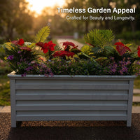 Aluminum Alloy Outdoor Planter Box for Home Gardeners, Modular Raised Garden Bed for Patio, Floor Standing Flower Set for Vegetables and