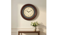 Wall Clock with Wood Frame Large Silent Wall Clock Decorative for Entryway