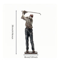 Resin Golfer Sculpture Tabletop Golf Statue Desktop Golf Figurine Decorative for Golfers, Collectors, Office, Living Room, Study, Shelf