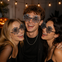 Halloween Spiderweb Skeleton Novelty Glasses for Party Cosplay Decoration