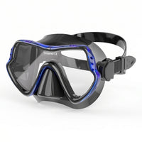 Panoramic Snorkeling Mask Soft Silicone Snorkel Diving Mask Adjustable Goggles Comfortable for Adults, Beginners, Beach, Travel