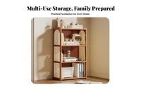Multifunctional Floor Standing Bookshelf Large Capacity Freestanding Bookshelf Easy Assembly Multi-Tier Wooden Storage Shelf Modern Design for Students, Homeowners, Book Collectors, Living Room, Bedroom