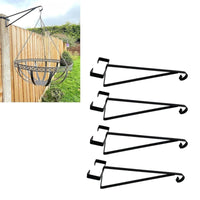 4 Pieces Hanging Basket Bracket Clamp on Hanging Basket Hook Allweather Resistant Fence Top Plant Hanger for Gardeners, Garden