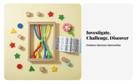Rope Untangling Game Develops Thinking Wooden String Puzzle Made of Wood Wooden String Teaser for Young Children, Playroom, Classroom