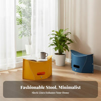 Foldable Design Retractable Folding Stool Space-Saving foldable Step Stool Thickened long-finaling Portable Seating Lightweight for Children, Campers, outsidedoor, Camping, Bathroom, Entryway