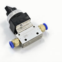 Aluminum Alloy Pneumatic Valve with Button Compact Push Button Valve Momentary 13mm Thread for Automation Projects
