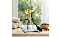 Tabletop Scent Disperser with Bulb Decorative Glass Bottle Scent Disperser with Stand Industrial-Style Scent Sprayer for Home, Desk, Spa