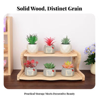 Wooden Desktop Organizer Stable Wooden Display Shelf Small Desk Shelf Long-Lasting Desktop Storage Rack Easy to Clean