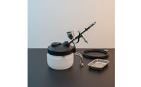 Stable Base Airbrush Cleaning Pot 3-in-1 Function Airbrush Cleaning Station Wide Compatibility Paint Waste Collector Filters Fumes and Particles for Model Builders, Hobbyists, Artists