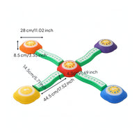 9 Pieces Stepping Stones with Balance Beams Light-up  Balance Set Musical Stepping  Young Children, Kids, Playroom, Home