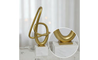 Intertwined Loop Ornament Abstract Sculpture with Base Modern Table Ornament for Bookshelf