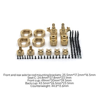 Brass 1:10 Scale RC Car Parts with Fasteners Precision-Machined Brass Counterweights for YK4102 YK4103 YK6101, Tuning, Maintenance