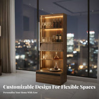 shelving unit with Bench Display Shelving Wall Unit Multi-Functional Storage Cabinet for Book Lovers, Office Managers, Living Room, Library