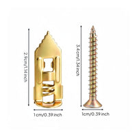 4 Pieces Drywall Anchor Rustproof Expansion Screw High Carbon Steel Metal Drywall Plug for Wood Board, Ceiling